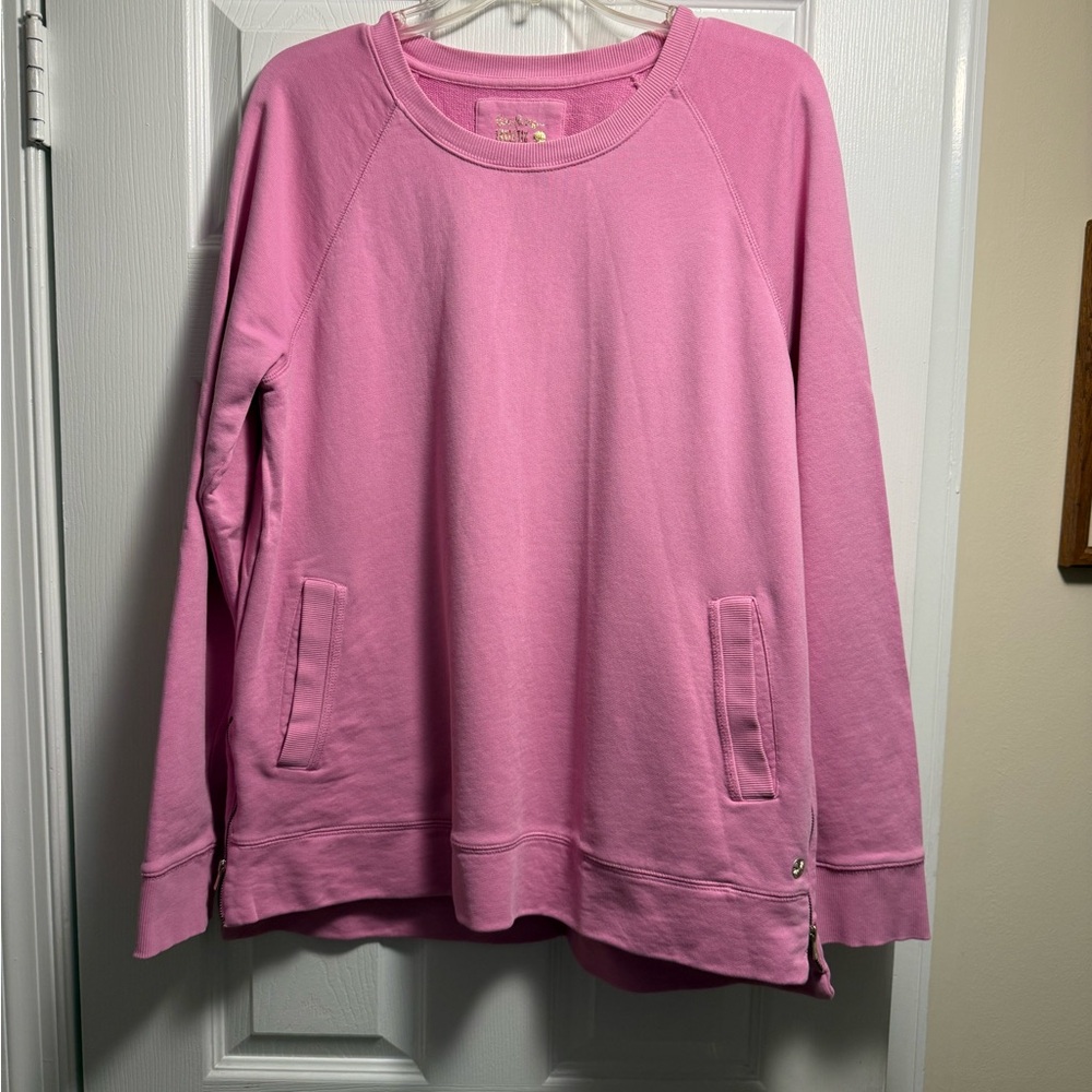 Lilly Pulitzer Luxletic Pink Sweatshirt Size XL